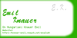 emil knauer business card